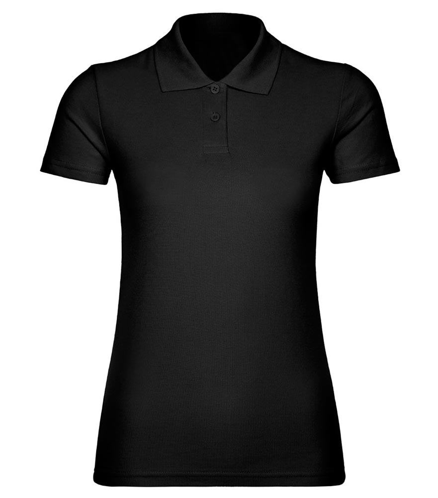 Polo Damen schwarz brust