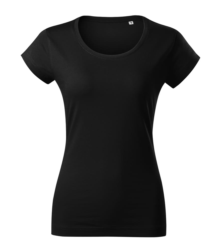 Schwarz Damen T Shirt Weit Brust